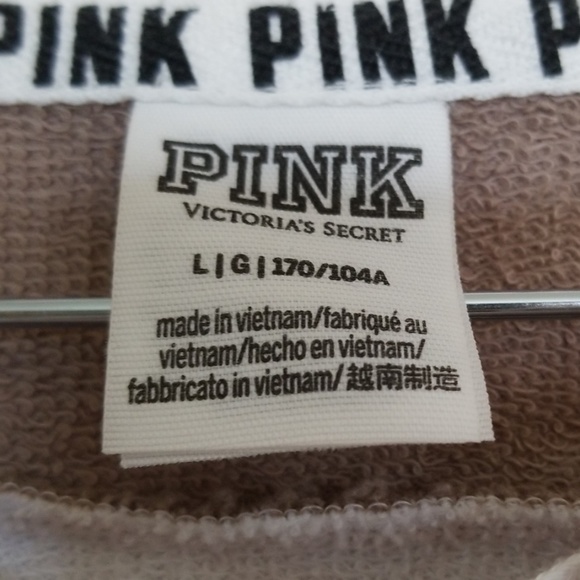 Pink women's long sleeves sweatshirt pullover top - Picture 5 of 6